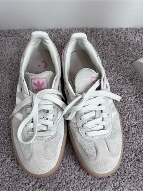 adidas Sneakers with Pink Logo Accent